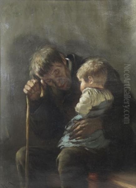 Elderly Man Oil Painting by Hermann Kaulbach