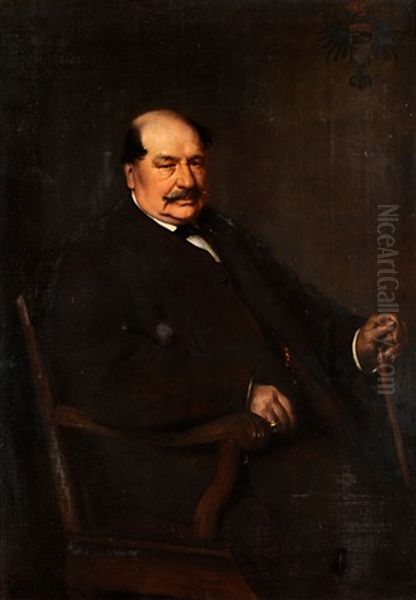 Portraitbildnis Des Grafen Alois Von Arco Oil Painting by Hermann Kaulbach