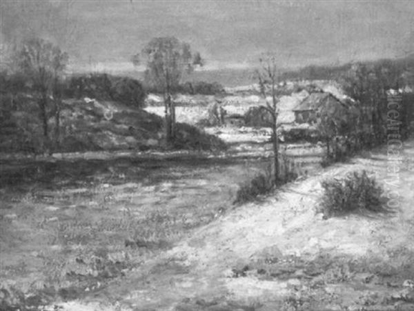 Winter Landscape On The Eastern Seaboard Oil Painting by George F. Kaumeyer