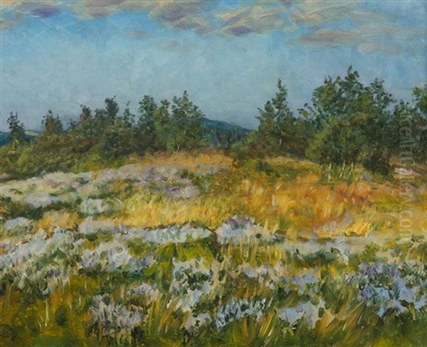 A Little Bit Of Heather Oil Painting by Frantisek Kavan