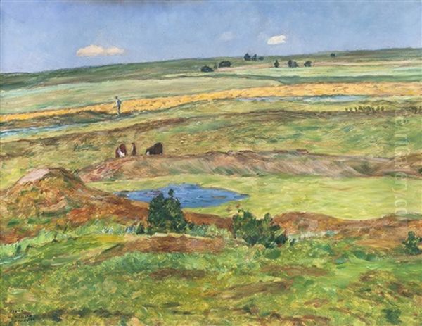 Na Hlinecku Mezi Lezaky Oil Painting by Frantisek Kavan