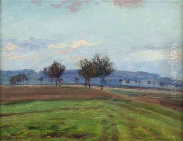 Spring Landscape Oil Painting by Frantisek Kavan