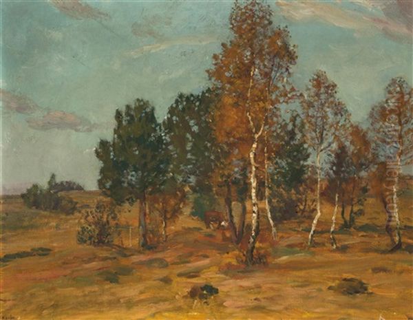 Birkenschoslinge Oil Painting by Frantisek Kavan