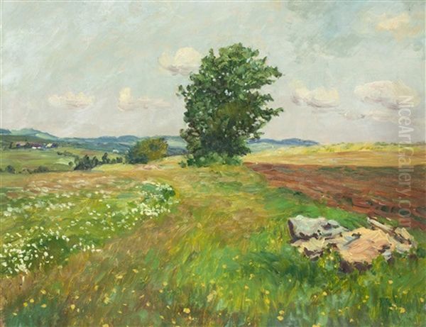 Landschaft Mit Baum Oil Painting by Frantisek Kavan