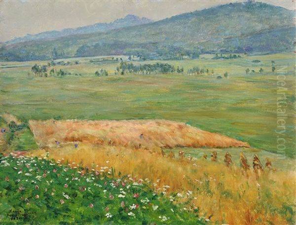 Summer Landscape Oil Painting by Frantisek Kavan