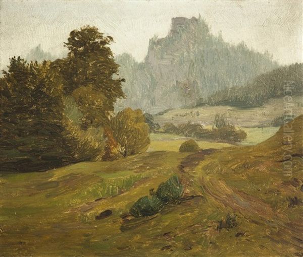 Motiv Aus Den Prachauer Felsen Oil Painting by Frantisek Kavan