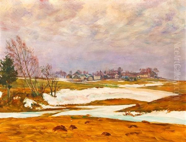 Drevikov Oil Painting by Frantisek Kavan