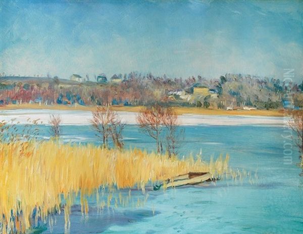 Melting In The Spring Oil Painting by Frantisek Kavan