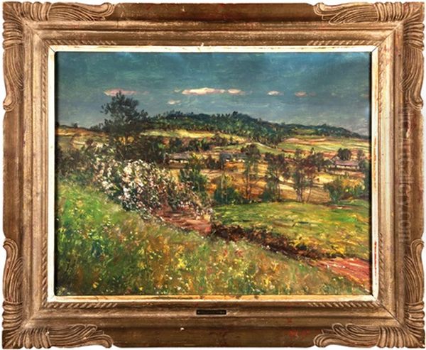 Landsape From Late Summer Oil Painting by Frantisek Kavan