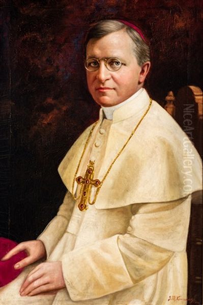 Portrait Of A Catholic Bishop Oil Painting by Joseph Malachy Kavanagh