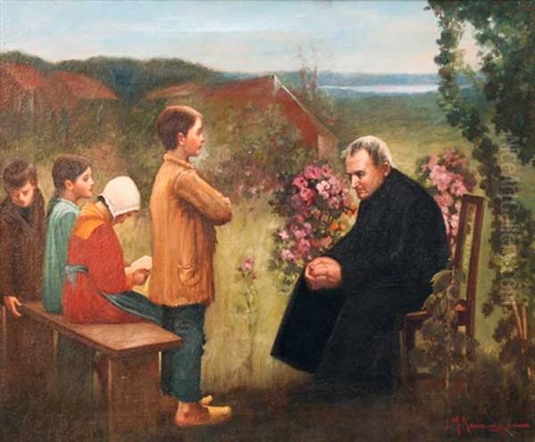 Confession Oil Painting by Joseph Malachy Kavanagh