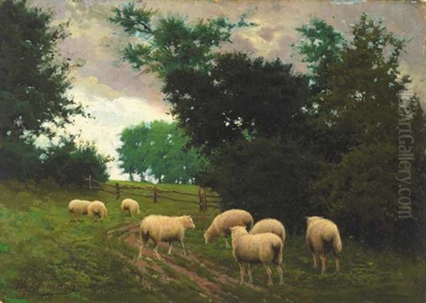 Sheep Pastures, Killeek, County Dublin by Joseph Malachy Kavanagh