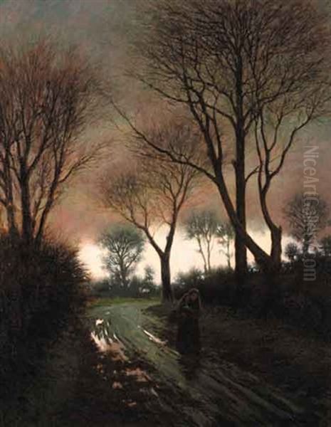 Between The Autumn And The Spring Oil Painting by Joseph Malachy Kavanagh