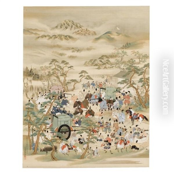 Chokufu Eian Zu (kakemono) Oil Painting by Mitate Kawabe