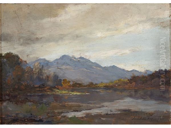 Autumn (ben Venue And Loch Achray) Oil Painting by Archibald Kay