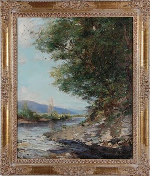 Bend In The Stream Oil Painting by Archibald Kay