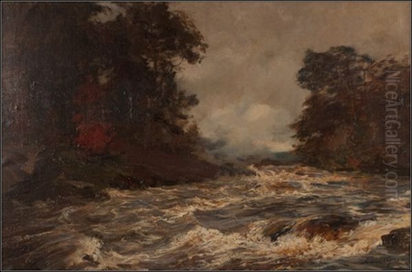 River Dochart Oil Painting by Archibald Kay