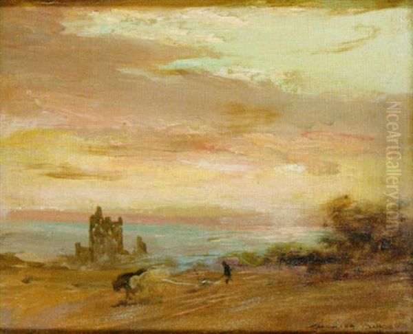 Castle Urquhart Oil Painting by Archibald Kay