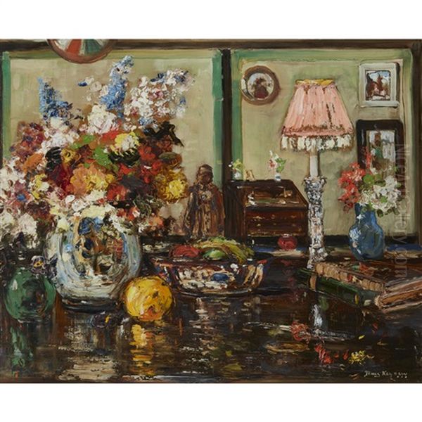 Interior With Still Life Oil Painting by James Kay