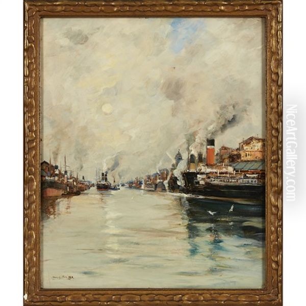 Broomielaw Oil Painting by James Kay