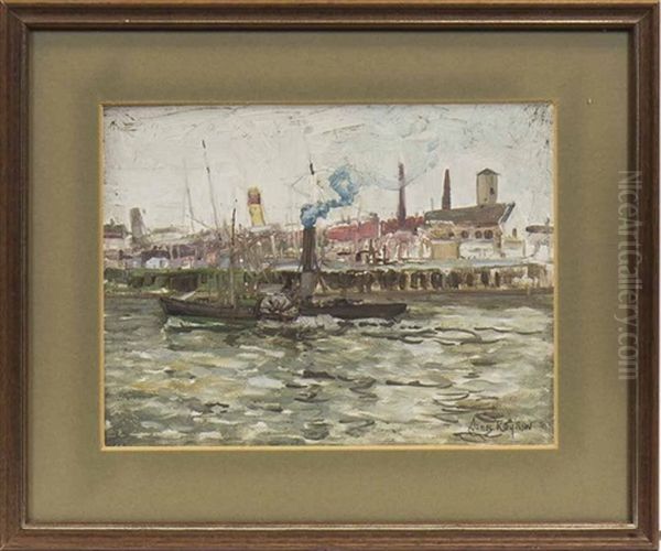 Steamboat Oil Painting by James Kay