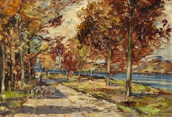 Autumn On The Gareloch Oil Painting by James Kay