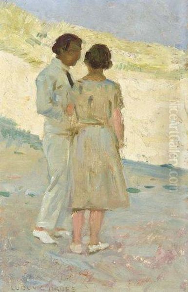 Conversation Dans Les Dunes Oil Painting by Ludovic Baues