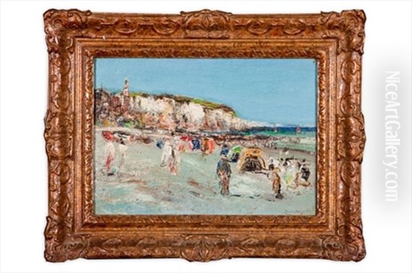 La Plage, Dieppe Oil Painting by James Kay