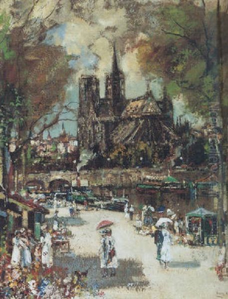 Notre Dame, Paris Oil Painting by James Kay