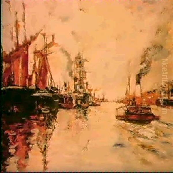 The River Clyde Oil Painting by James Kay