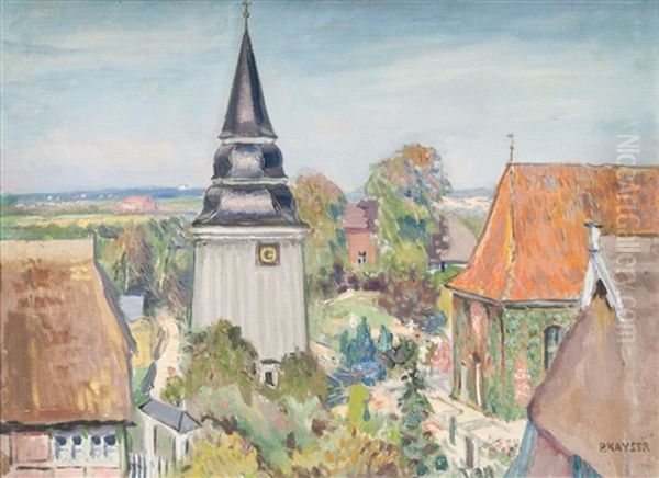 Kirche Von Curslack Oil Painting by Paul Kayser