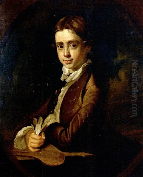 Portrait Of A Young Boy by William Keable