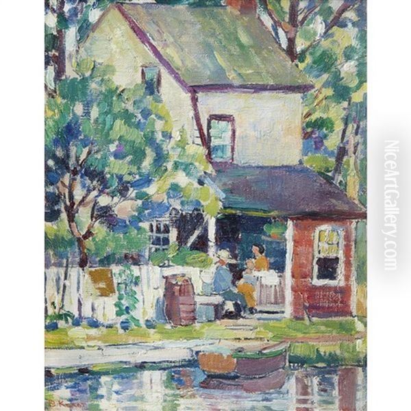 Lumberville Neighbors Oil Painting by Susette Inloes Schultz Keast