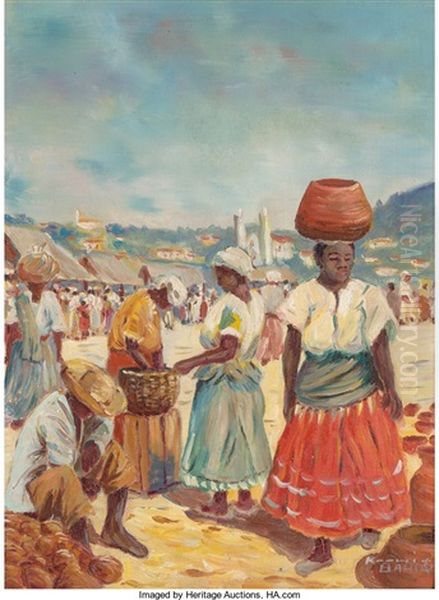 Bahia Oil Painting by Mary Aubrey Keating