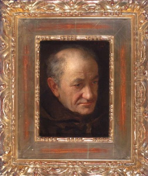 Portrait Eines Monchs Oil Painting by Emil Keck