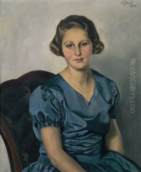 Elfriede Munder, 13 Jahre Alt Oil Painting by Otto Keck