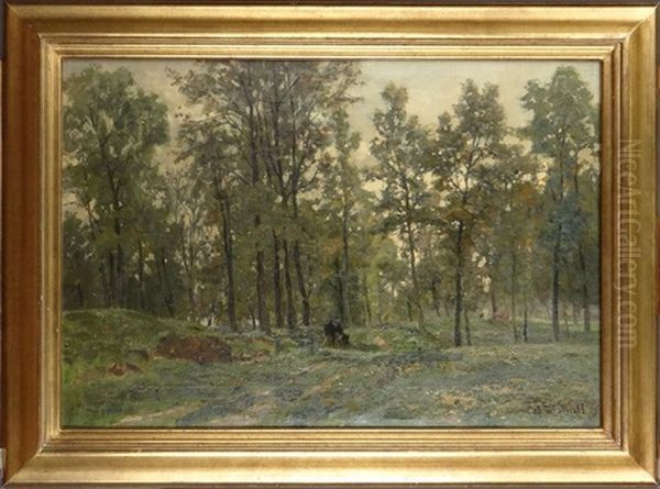 Vaches En Lisiere Des Bois Oil Painting by Frans Keelhoff