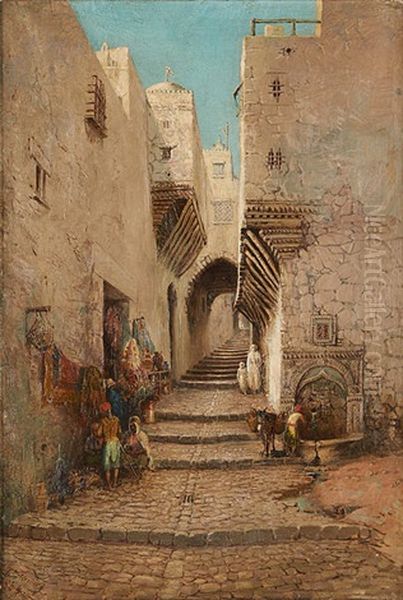 Ruelle Animee Oil Painting by William Knight Keeling