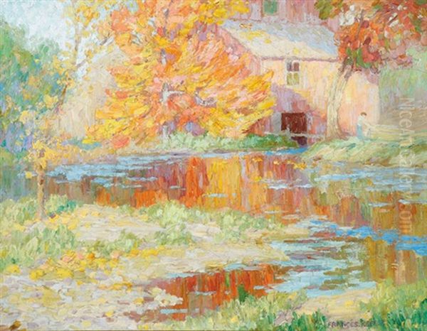 The Red Mill Oil Painting by Frances Keffer