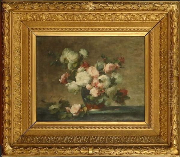 Bouquet De Roses Oil Painting by Desire de Keghel