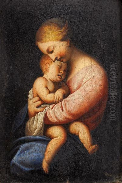 Vierge A L'enfant Oil Painting by Lubin Baugin