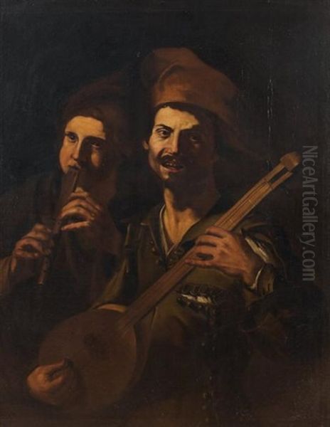 Les Musiciens Oil Painting by Bernhard Keil