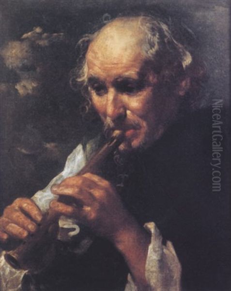 Le Joueur De Flute Oil Painting by Bernhard Keil