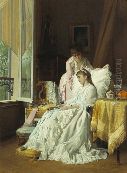 The Convalescent Oil Painting by Charles Baugniet