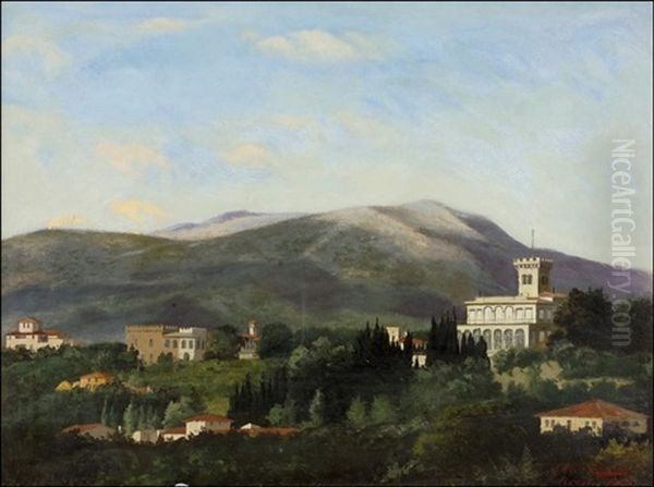 Maisema Firenzesta Oil Painting by Sigfrid August Keinanen