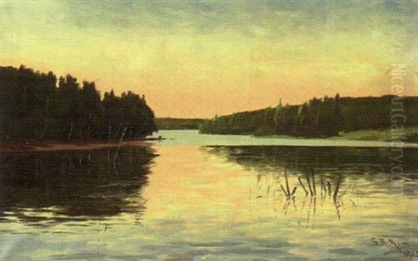 Aftonljus Oil Painting by Sigfrid August Keinanen