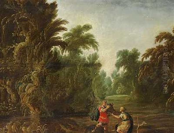 Scene Fra The Calydonian Boar Hunt, Hvor Meleager Praesenterer Vildsvinets Hoved For Atalanta Oil Painting by Alexander Keirincx