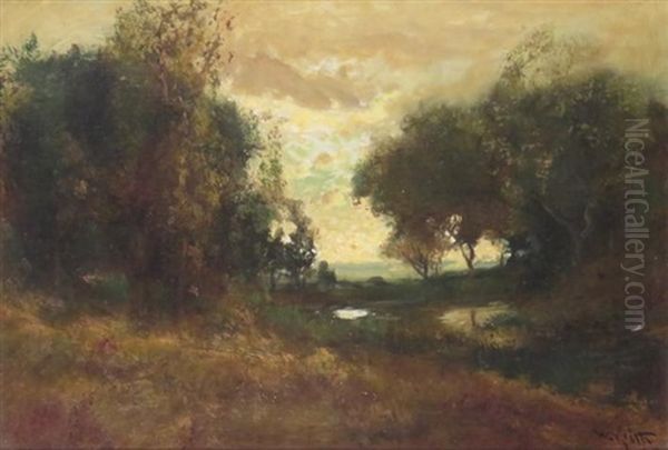 Twilight Landscape Oil Painting by William Keith