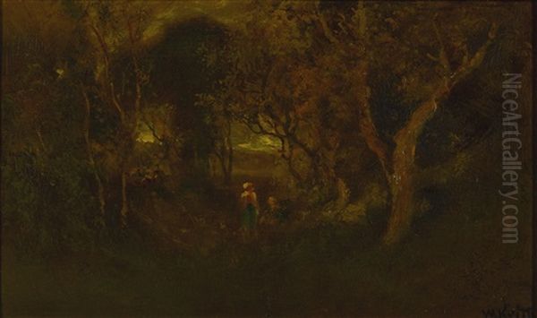 In A Wooded Glen Oil Painting by William Keith