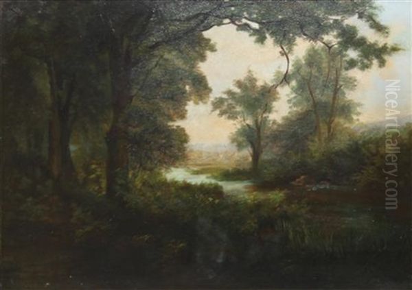 Woodlands Oil Painting by William Keith